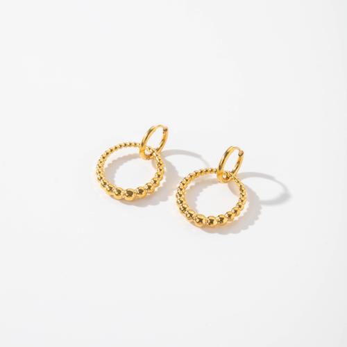 Boucle d'oreille Acier Titane, bijoux de mode & pour femme, 30mm, Vendu par paire