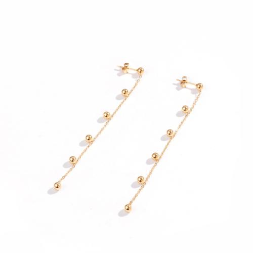 Titanium Steel  Earring, fashion jewelry & for woman, more colors for choice, 85mm, Sold By Pair