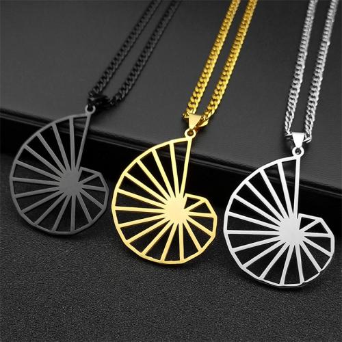 Stainless Steel Jewelry Necklace, 304 Stainless Steel, fashion jewelry & Unisex, more colors for choice, 42x34mm, Length:Approx 60 cm, Sold By PC