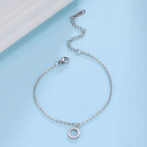 Roestvrijstalen Anklet, 304 roestvrij staal, met 5cm extender keten, mode sieraden & voor vrouw, meer kleuren voor de keuze, 8.40x10.30mm, Per verkocht Ca 21 cm Strand