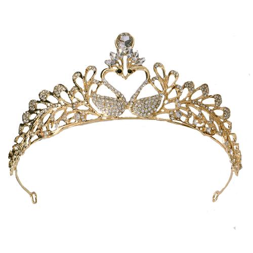 Bridal Tiaras, Tibetan Style, with Crystal, fashion jewelry & for woman & with rhinestone, more colors for choice, width 155mm, height 50mm, Sold By PC