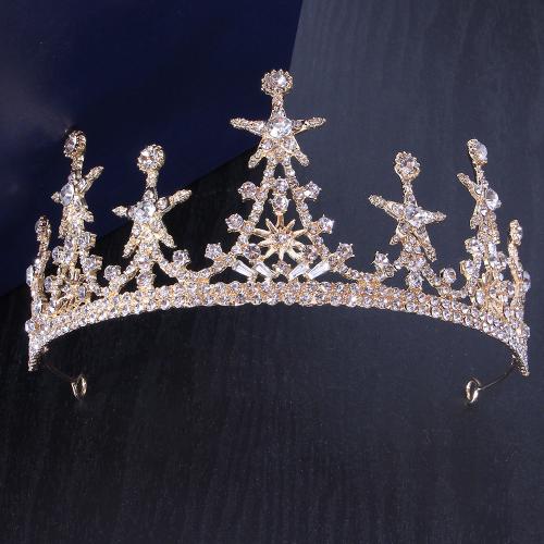 Bridal Tiaras Zinc Alloy fashion jewelry & for woman & with rhinestone width 162mm height 76mm Sold By PC