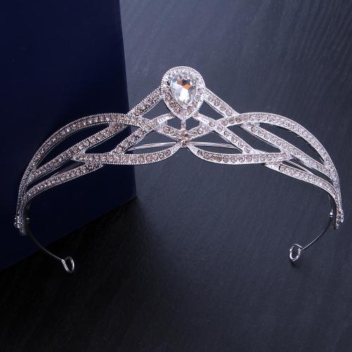 Bridal Tiaras Zinc Alloy fashion jewelry & for woman & with rhinestone width 153mm height 50mm Sold By PC