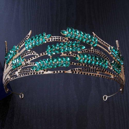 Bridal Tiaras, Tibetan Style, fashion jewelry & for woman & with rhinestone, more colors for choice, width 180mm, height 53mm, Sold By PC