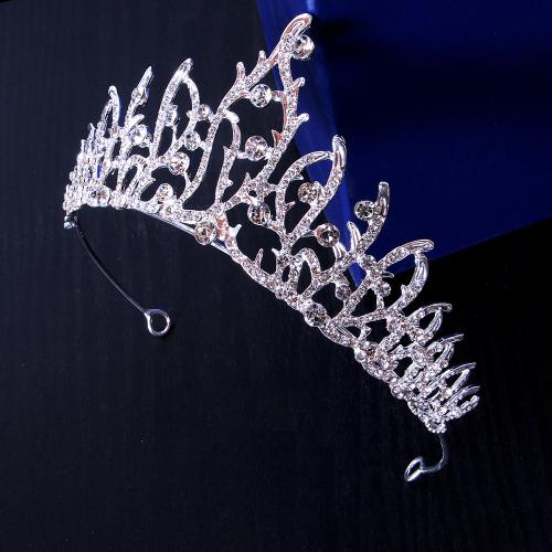 Bridal Tiaras Zinc Alloy fashion jewelry & for woman & with rhinestone width 153mm height 70mm Sold By PC