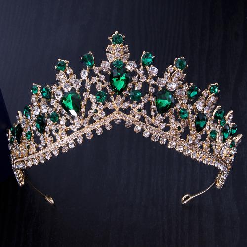 Bridal Tiaras Zinc Alloy with Crystal fashion jewelry & for woman & with rhinestone width 180mm height 60mm Sold By PC