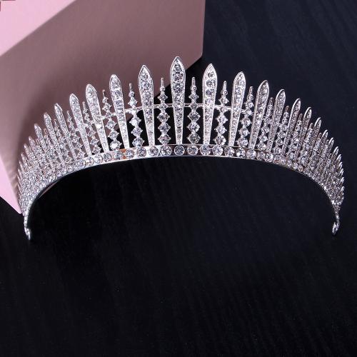 Tiaras, liga de zinco, joias de moda & para mulher & com strass, Mais cores pare escolha, width 160mm, height 40mm, vendido por PC