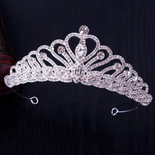 Tiaras, liga de zinco, joias de moda & para mulher & com strass, Mais cores pare escolha, width 150mm, height 51mm, vendido por PC