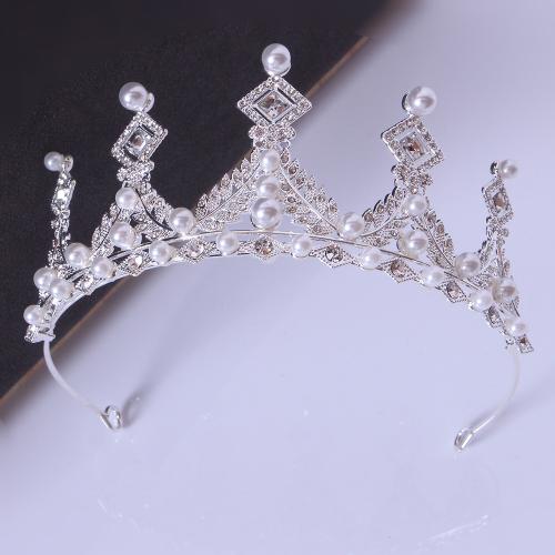 Tiaras, liga de zinco, joias de moda & para mulher & com strass, Mais cores pare escolha, width 140mm, height 65mm, vendido por PC