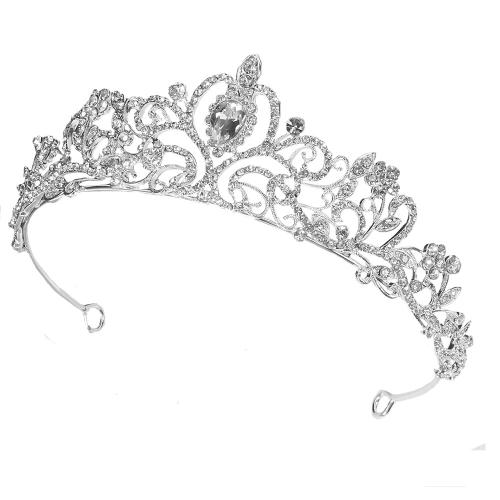 Tiaras, aleación de zinc, diferentes estilos para la opción & para mujer & con diamantes de imitación, más colores para la opción, width 160mm, height 50mm, Vendido por UD