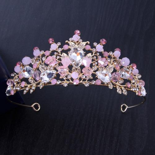 Tiara's, Zinc Alloy, met Kristal, mode sieraden & voor vrouw & met strass, width 135mm, height 50mm, Verkocht door PC