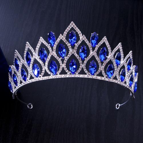 Tiara's, Zinc Alloy, mode sieraden & voor vrouw & met strass, meer kleuren voor de keuze, width 184m, height 67mm, Verkocht door PC