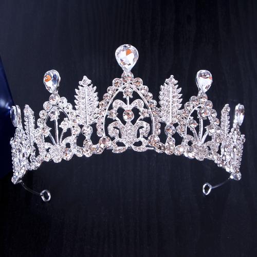 Tiara's, Zinc Alloy, mode sieraden & voor vrouw & met strass, meer kleuren voor de keuze, width 165mm, height 69mm, Verkocht door PC