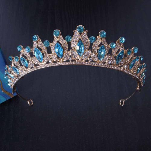 Tiaras, Cink ötvözet, -val Kristály, divat ékszerek & a nő & strasszos, több színt a választás, width 160mm, height 32mm, Által értékesített PC