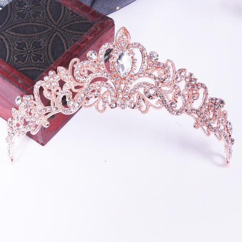 Tiaras, liga de zinco, joias de moda & para mulher & com strass, Mais cores pare escolha, width 150mm, height 50mm, vendido por PC