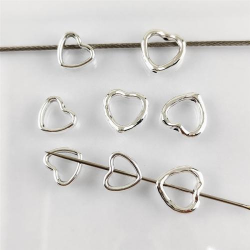 Zinc Alloy Frame Bead Heart antique silver color plated DIY nickel lead & cadmium free Approx Sold By Bag