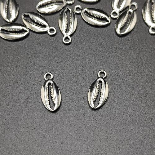 Tibetan Style Pendants, Shell, antique silver color plated, DIY & different size for choice, nickel, lead & cadmium free, Approx 100PCs/Bag, Sold By Bag