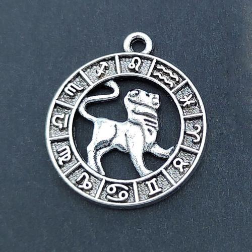 Pendentifs en alliage de zinc, Plaqué de couleur d'argent, DIY, protéger l'environnement, sans nickel, plomb et cadmium, 24x21mm, Trou:Environ 2mm, Environ 100PC/sac, Vendu par sac