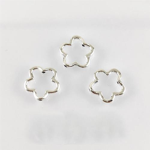 Zinklegierung Rahmenperlen, Blume, antik silberfarben plattiert, DIY, frei von Nickel, Blei & Kadmium, 15mm, Bohrung:ca. 1mm, ca. 100PCs/Tasche, verkauft von Tasche