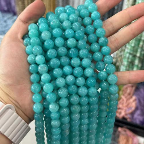 Perles amazonite, Rond, DIY & normes différentes pour le choix, bleu, protéger l'environnement, sans nickel, plomb et cadmium, Vendu par Environ 38 cm brin