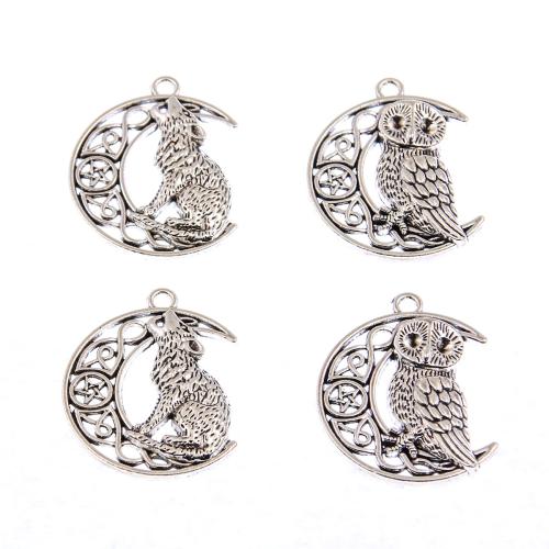 Tibetan Style Pendants, antique silver color plated, Different Shape for Choice & DIY, more colors for choice, nickel, lead & cadmium free, Approx 100PCs/Bag, Sold By Bag