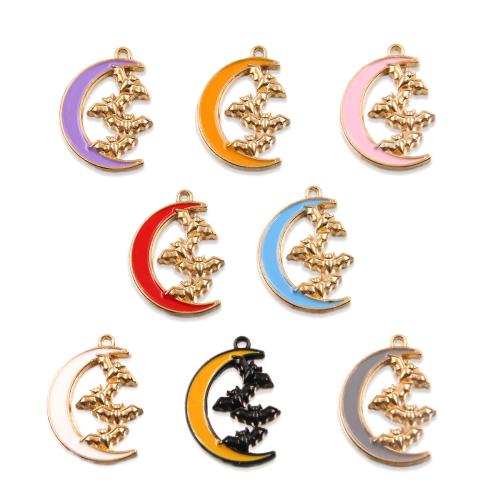 Zinc Alloy Enamel Pendants plated DIY nickel lead & cadmium free Approx 1mm Approx Sold By Bag