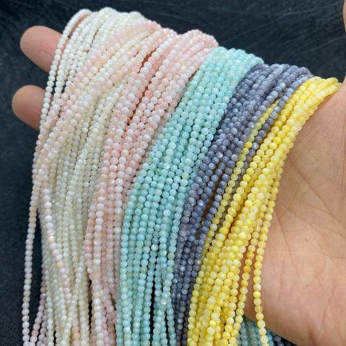 Natural Freshwater Shell Beads Round DIY Sold By Strand