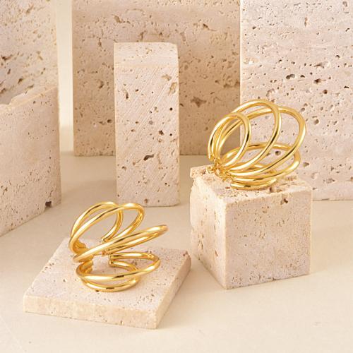 Titanium Steel  Earring, Round, gold color plated, for woman, Sold By Pair