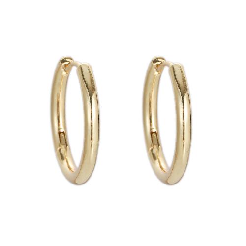 Brass Huggie Hoop Earring, Round, gold color plated, for woman, nickel, lead & cadmium free, Sold By Pair