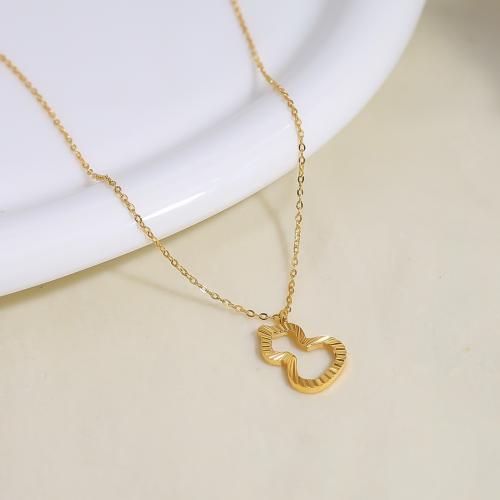 Titanium Steel Necklace, with 4.5cm extender chain, gold color plated, fashion jewelry, golden, Length:40 cm, Sold By PC