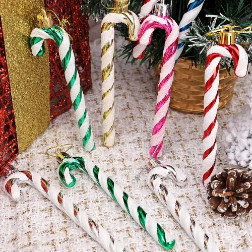 Vánoční dekorace, Umělá hmota, Christmas Candy Cane, Vánoční design & DIY, více barev na výběr, 6PC/Box, Prodáno By Box