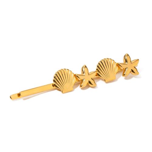 Hair Slide, 304 Stainless Steel, fashion jewelry & for woman, gold, Sold By PC