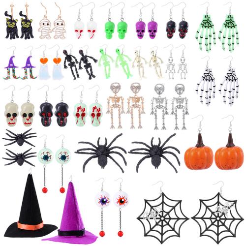 Nowe Gorące Halloween Biżuteria i Dekoracja, żywica, ze Stop cynku, Ręcznie robione, Halloween Design & dla obu płci & różne style do wyboru, sprzedane przez para