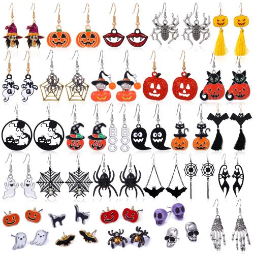 Neue heiße Halloween Schmuck und Dekor, Zinklegierung, plattiert, Design für Halloween & verschiedene Stile für Wahl & für Frau, verkauft von Paar