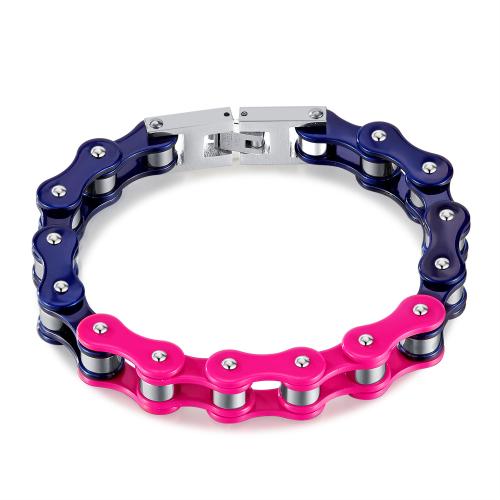 Bijoux bracelet en acier inoxydable, Acier inoxydable 304, poli, pour homme, plus de couleurs à choisir, Vendu par PC