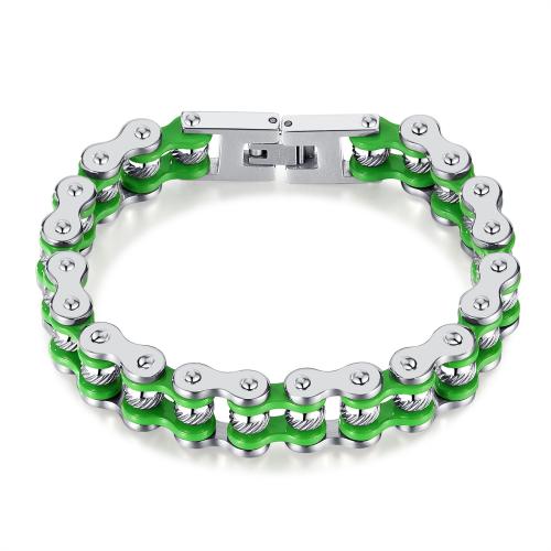 Bijoux bracelet en acier inoxydable, Acier inoxydable 304, poli, pour homme, plus de couleurs à choisir, Vendu par PC