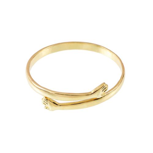 Zinklegering bangles, Zinc Alloy, plated, voor vrouw, gouden, Verkocht door PC