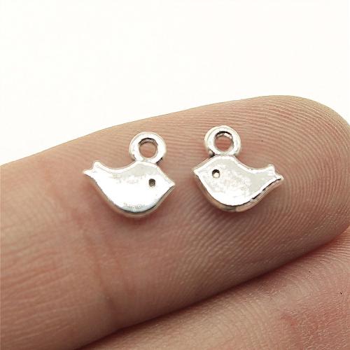 Zink Alloy Animal Hängen, Fågel, plated, DIY, fler färger för val, 8x7mm, Säljs av PC