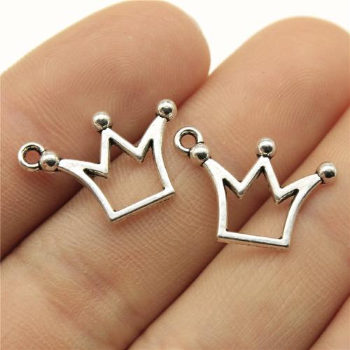 Tibetan Style Crown Pendants, plated, DIY, more colors for choice, 20x13mm, Sold By PC