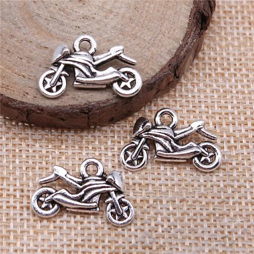 Vehicle Shaped Zinc Alloy Pendants Motorcycle plated DIY Sold By PC