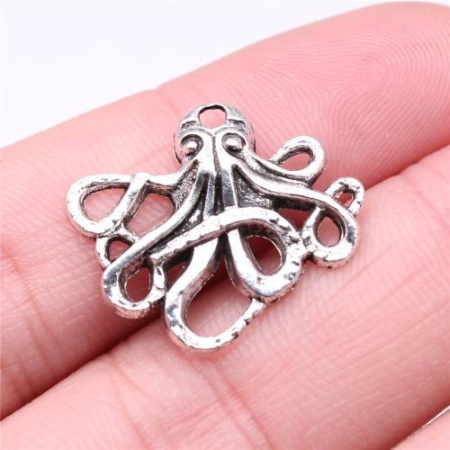 Tibetan Style Animal Pendants, Octopus, plated, DIY, more colors for choice, 23x20mm, Sold By PC