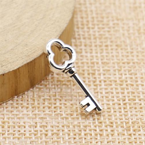 Tibetan Style Key Pendants, plated, DIY, more colors for choice, 9x22mm, Sold By PC