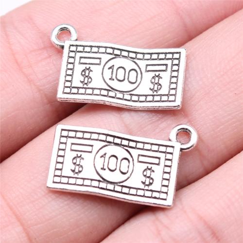 Zinc Alloy Pendants Rectangle antique silver color plated DIY Sold By PC