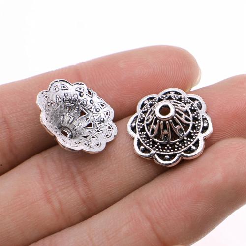 Tibetan Style Bead Cap, antique silver color plated, DIY, 8x18mm, Sold By PC