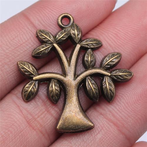 Pendentifs en alliage de zinc, arbre, Plaqué de couleur d'argent, DIY, 33x30mm, Vendu par PC