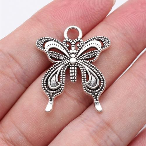 Zinc Alloy Animal Pendants Butterfly plated DIY Sold By PC