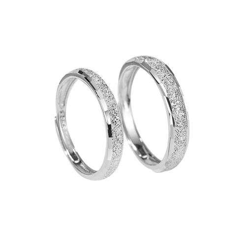 925 Sterling Silver Couple Ring platinum plated adjustable & for couple Sold By PC