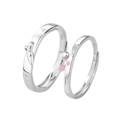 925 Sterling Silver Couple Ring, adjustable & different styles for choice & epoxy gel & for couple, Sold By PC