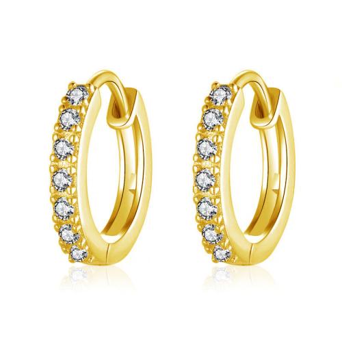 Cubic Zirconia Micro Pave Brass Earring, fashion jewelry & micro pave cubic zirconia & for woman, more colors for choice, 13x14mm, Sold By Pair