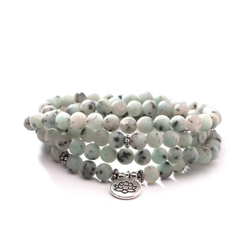 Gemstone Armbånd, Natursten, med Zinc Alloy, mode smykker & Unisex, Solgt Per Ca. 36 inch Strand